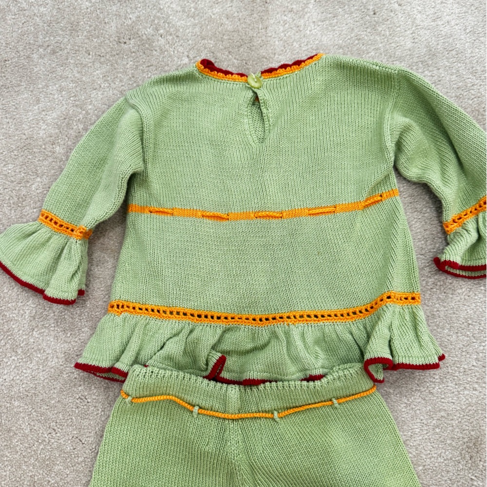 Zackali 4 Kids Green Knit girls knit set, size 2 - Picture 5 of 8